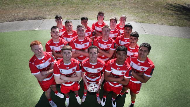 Palm Beach Currumbin State High School senior rugby league side at training. Picture Glenn Hampson