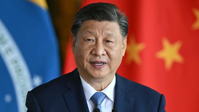 President Xi Jinping’s objective is preparation for an invasion of Taiwan. Picture: AFP