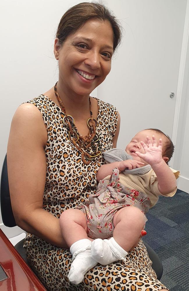 Toni Bell's beautiful daughter Aleya Sunni Bell was conceived due to the help of Mackay specialists like Dr Sally Rodrigues and Dr Naguesh Gaunekar. Picture: Toni Bell