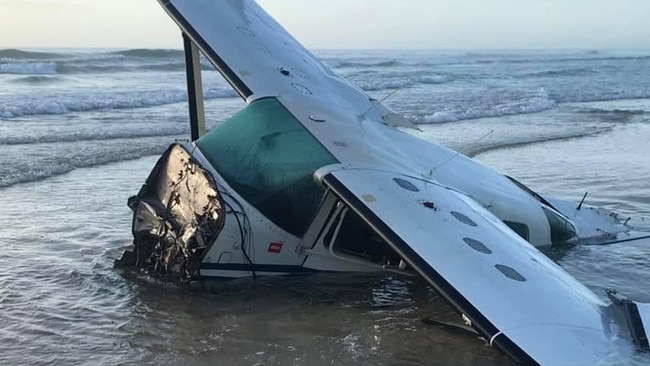 The Air Fraser plane that crashed into the ocean on Wednesday has washed ashore