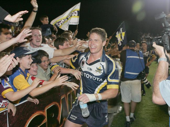 David Myles celebrates.