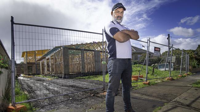 Charlie Camilleri, a concreter, is owed more than $50K by Paul Carter for a con job that also robbed his elderly stepdad of his home in Fawkner. Picture: Tony Gough