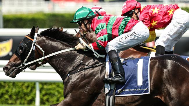 Rivellino gets home out wide to win the Skyline. Picture: Jeremy Ng / Getty Images