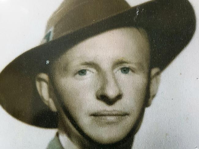 A WWII archive image of 101 year old Bert Collins who, thanks to a breakthrough new drug, has beaten melanoma at a very old age. Picture: Supplied