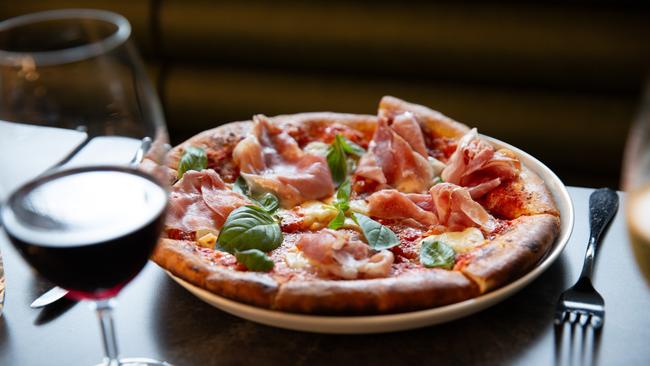 Margherita pizza with prosciutto. Picture: David Kelly