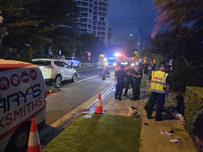 Emergency services responded to a crash on Tedder Ave on February 1 at 3.40am. A car crashed into a Terry's Locksmiths van. Picture: Jim Noort