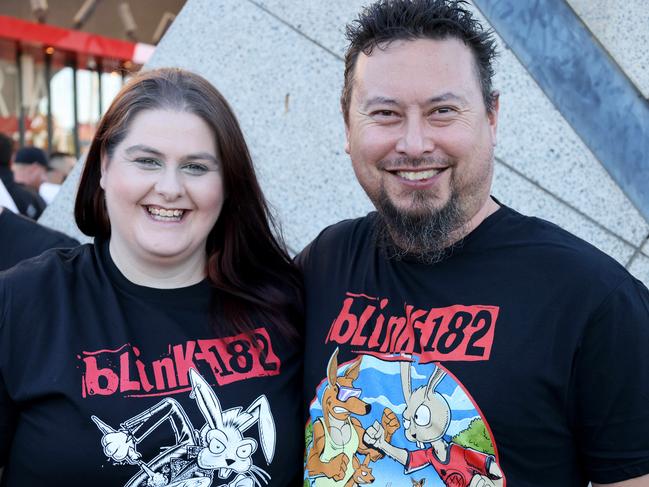 11,February, 2024: Gallery: Blink 182 fans at the Adelaide Entertainment centre. Picture: Kelly Barnes