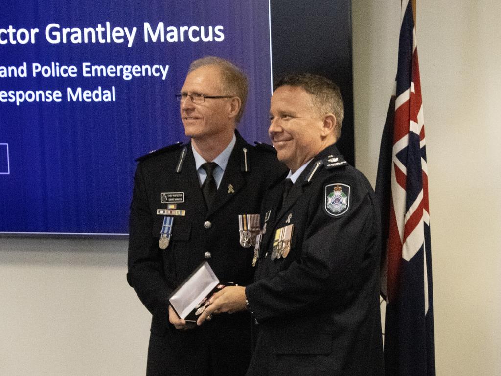 Chief Inspector Grantley Marcus at the 2024 Bundaberg Police medal ceremony.