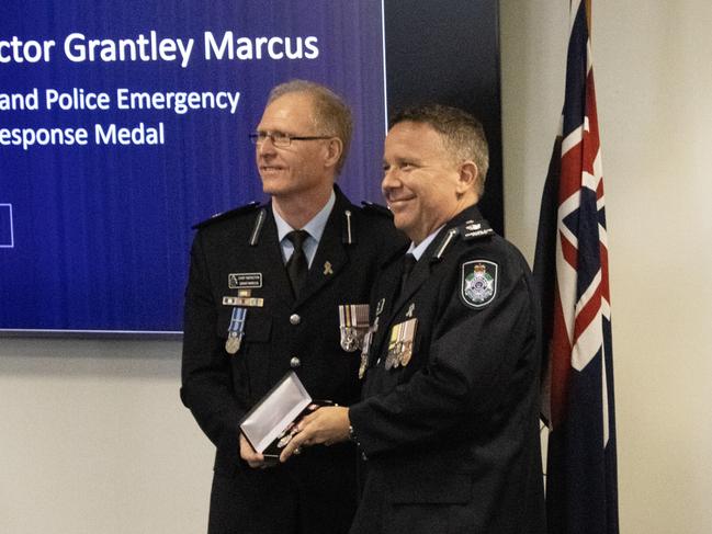 Chief Inspector Grantley Marcus at the 2024 Bundaberg Police medal ceremony.