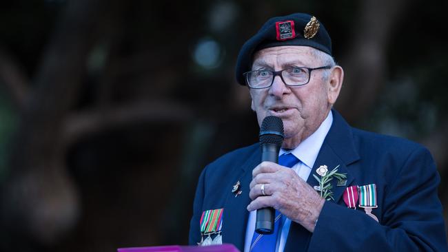 Pictures from the ANZAC Dawn Service at Wahroonga Memorial Park taken on 25th April 2018. (AAP Image / Julian Andrews).