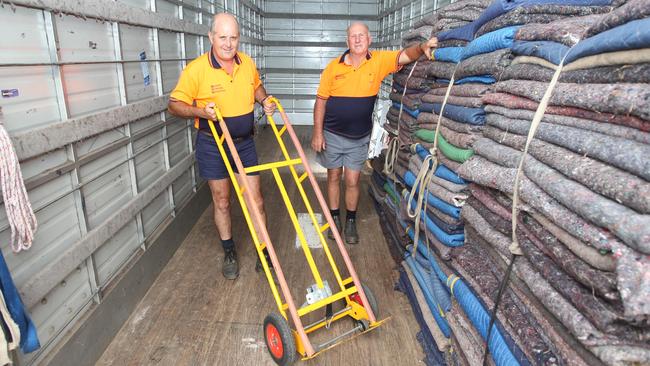 Gary Kershaw back when he was preparing to deliver furniture to flood devastated residents at Grantham. Photo with Alan Mann.