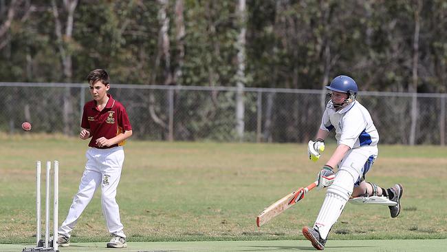 Moorebank (blue/white) v's Prestons (brown/yellow) cricket at Hammondville Oval, Moorebank, NSW, Australia. 24 September, 2017. The Moorebank Mustangs Cricket Club is holding a gala day to raise funds for the Voyager family who lost their mother and wife in a fatal car crash last month. (AAP IMAGE / Carmela Roche).