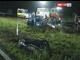 Seven people were hurt in a crash involving a utility and two trucks on the Warrego Hwy at Hatton Vale.