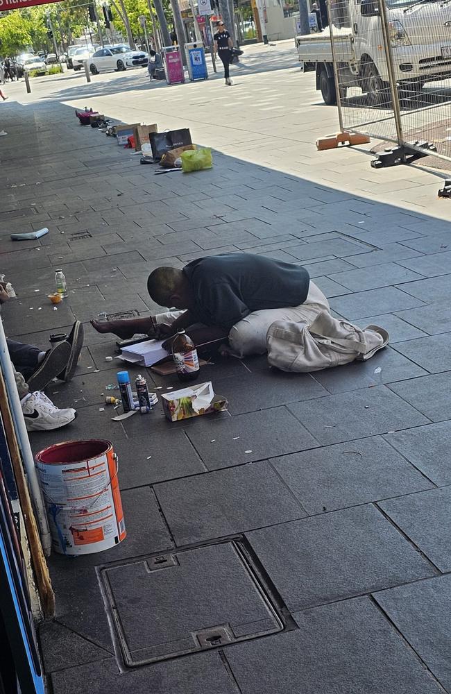 Nicholson St Mall traders are being forced to consider private security as violence and drug-fuelled chaos spirals out of control. Picture: supplied.