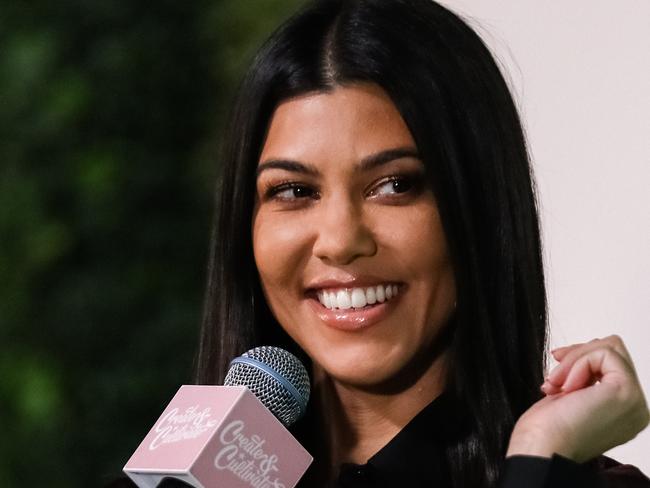 CEO and founder of Poosh, Kourtney Kardashian speaks onstage the Create &amp; Cultivate Conference. Picture: Getty Images