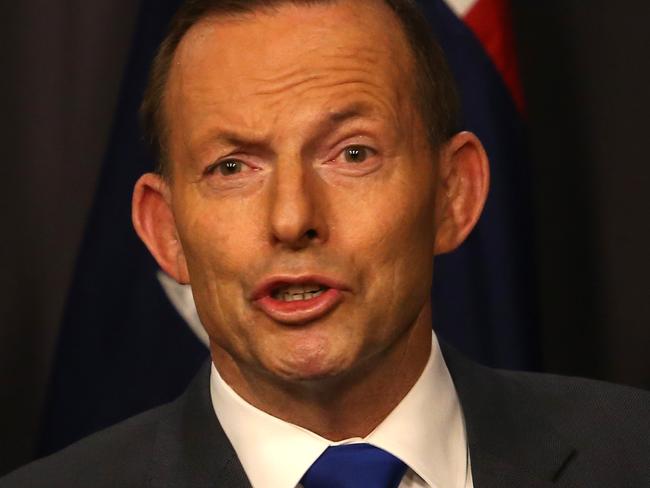 PM Tony Abbott holding a press conference with MP's and Senators on the Governments releasing its White Paper on Developing Northern Australia: Our North, Our Future. in Parliament House in Canberra. pic by Kym Smith