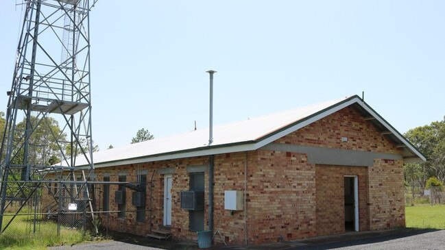 The US WWII radio receiving station building has been heritage protected as well as an antenna and associated rhombic array of radio poles. The tower in this picture is not heritage listed as it was built after the war but the building is protected. Picture: Dept of Environment and Science