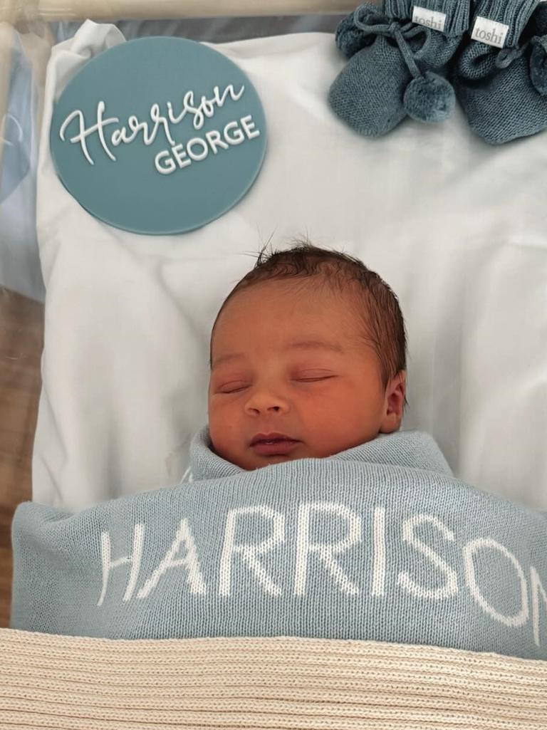 Travis Head’s new baby boy Harrison George Head. Picture: Instagram