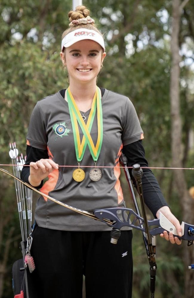 Ella-Rose Carson, Archery World Youth Championships, Ireland, 2023. Picture: Supplied.