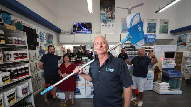 Active Pool Supplies are one of the most popular pool shops on the Coast. Owner Angus Donald happy about the award. Picture Glenn Hampson