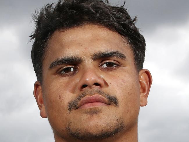 Latrell Mitchell at the NRL All Stars training at Gosch's paddock in Melbourne, Monday, February 11, 2019. The Indigenous All stars play the Maori All Stars in Melbourne on Friday night. (AAP Image/David Crosling) NO ARCHIVING