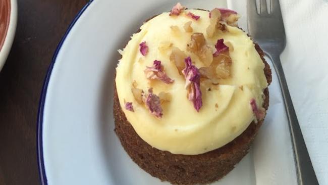 Carrot and walnut cake at Single Rosetta.