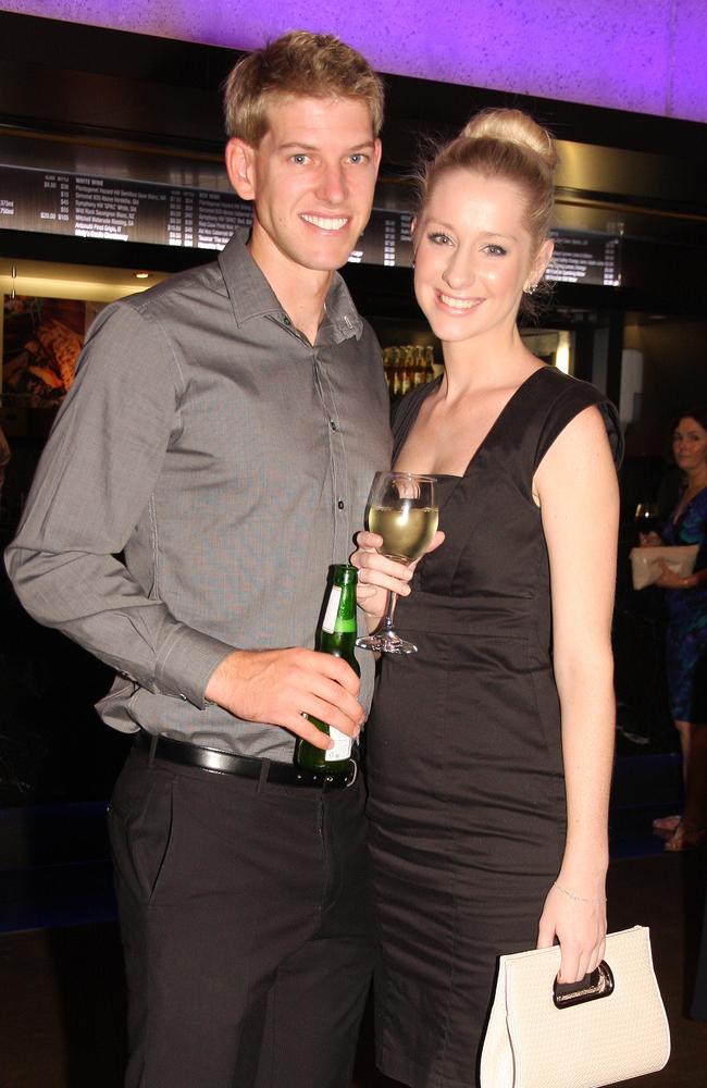 Matt and Ashleigh pictured in 2013 at the Lyric Theatre, QPAC. Picture: Tara Croser