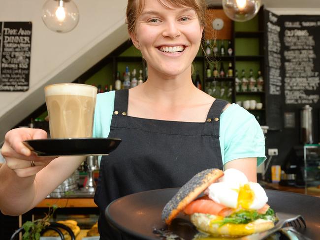 Shop Small promoting local businesses. Grace Hornsby from Pepper Cafe, Pin Oak Crescent in Flemington. Picture: Josie Hayden