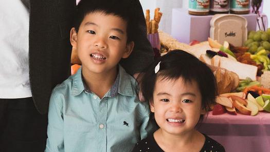 Mr Ang’s children, who suffer from severe allergies. Picture: Supplied