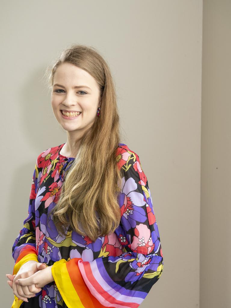 Model Sophie Gull prepares for the runway for the Kaye Foley Modelling Academy and Agency show at the Melbourne Cup luncheon hosted by Rotary Club of Toowoomba City raising funds for Protea Place, Tuesday, November 1, 2022. Picture: Kevin Farmer