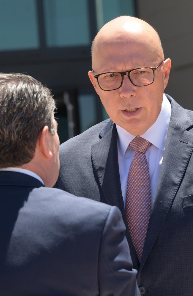 Peter Dutton in Perth. Picture: NewsWire/ Sharon Smith