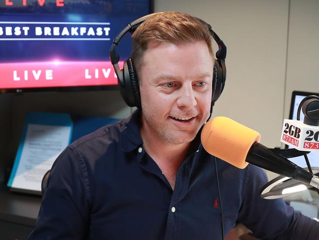 25/9/20: 2GB radio host Ben Fordham in his Sydney studio. John Feder/The Australian.