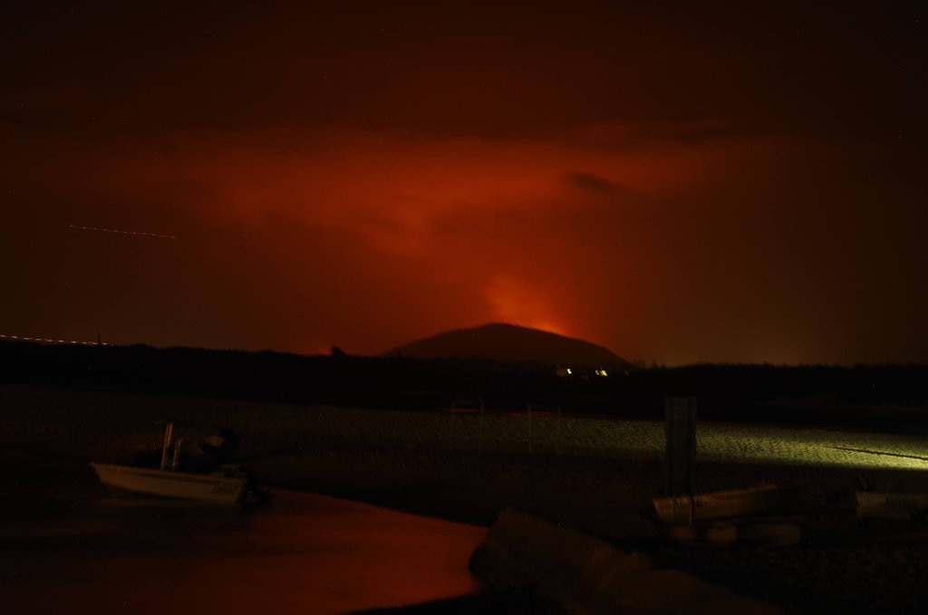 Coolum Bushfires from Cotton Tree Maroochydore 9.15pm Thursday. Photo courtesy of Steve Miller Palmwoods. Picture: Stephen Miller