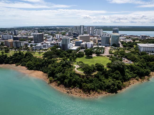 Drone shot of Darwin city.Escape 15 September 2024Destinations - Darwin Food ScenePhoto - iStock