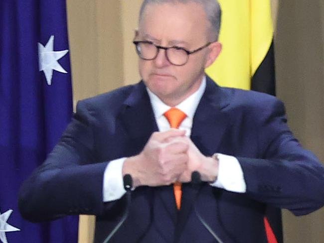 CANBERRA, AUSTRALIA - NewsWire Photos JULY 26th, 2022: The Prime Minister Anthony Albanese during a Welcome to Country ceremony at Parliament House in Canberra. Picture: NCA NewsWire / Gary Ramage