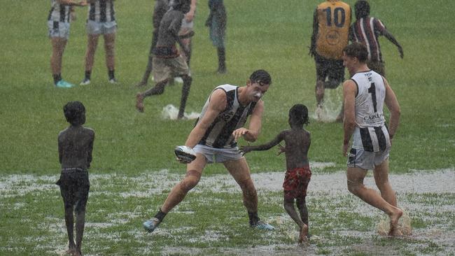 Action shots from NTFL Round 9 at Tiwi, 30 November 2024. Picture: Jack Riddiford / AFLNT Media