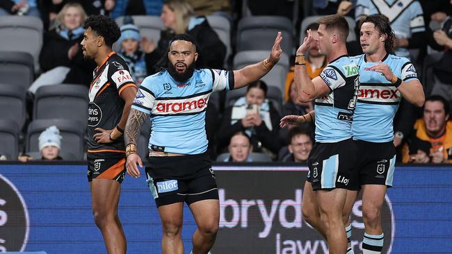 Talakai will take on Joseph Manu this weekend in a battle between two of the best centres in the world. Picture: Cameron Spencer/Getty Images