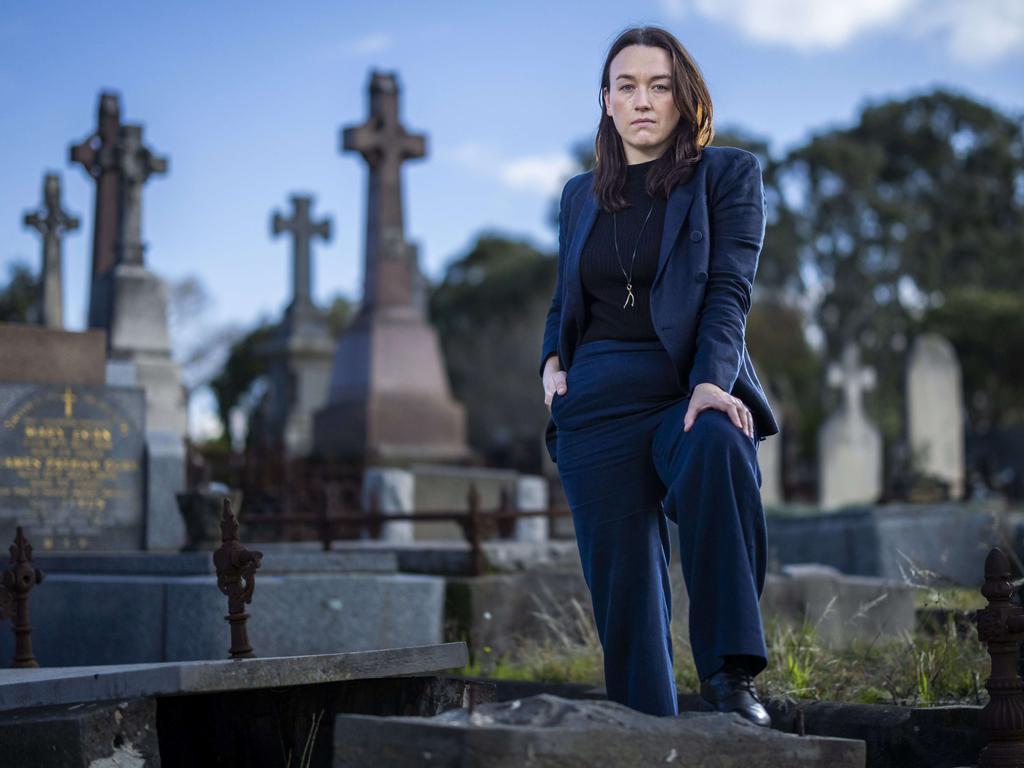 Death and dying researcher Dr Hannah Gould. Picture: Wayne Taylor