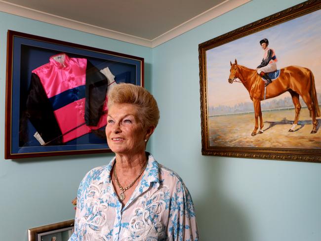 Pam O'Neil was the first female jockey licensed to ride against males in Australia. Picture: Darren England.