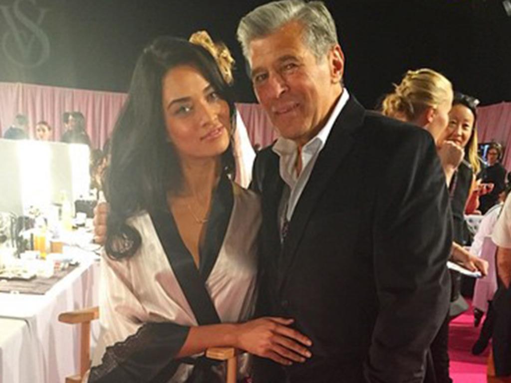 Model Shanina Shaik and Chief Marketing Officiers Ed Razek. Picture: Instagram