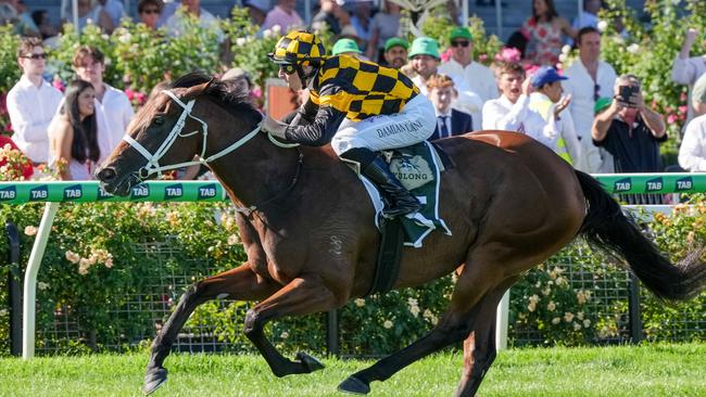 Joliestar romped home in the Newmarket Handicap at Flemington in March. Picture: Racing Photos via Getty Images