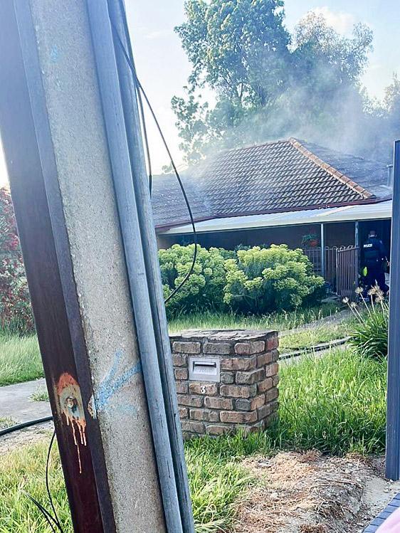 A police officer dragged an unconscious woman from her burning home Wednesday night. Picture: Isaiah Staple