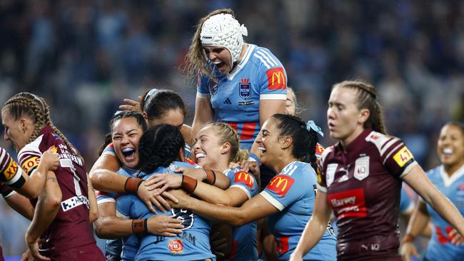 Jesse Southwell (white headgear) was one of NSW’s best. Picture: Jonathan Ng