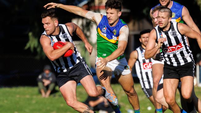 PNU star Matt Nunn in action against Golden Grove. Picture: In Flight Sports