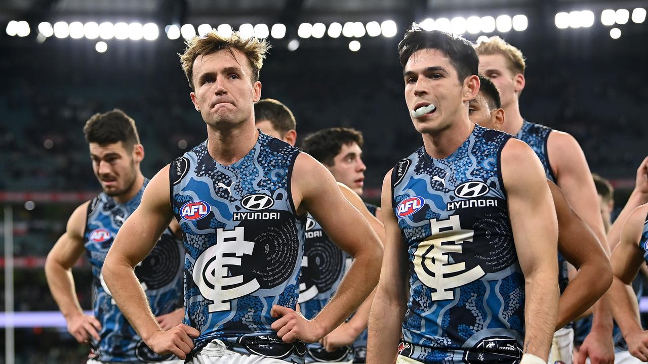 Lochie O’Brien has likely played his last game for Carlton. Picture: Quinn Rooney/Getty Images 