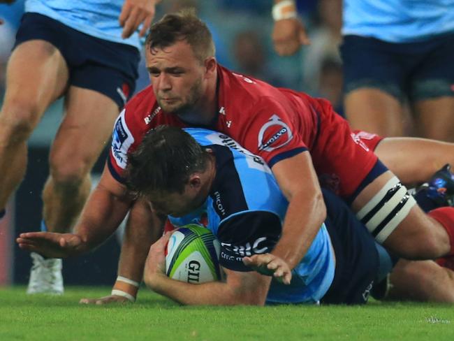 during the NSW Waratahs v Queensland Reds Super Rugby game at Allianz Stadium, Moore Park. pic Mark Evans