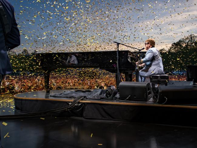 Who doesn’t love a live concert? Elton John live in Goodbye Yellow Brick Road farewell tour. Picture: Supplied