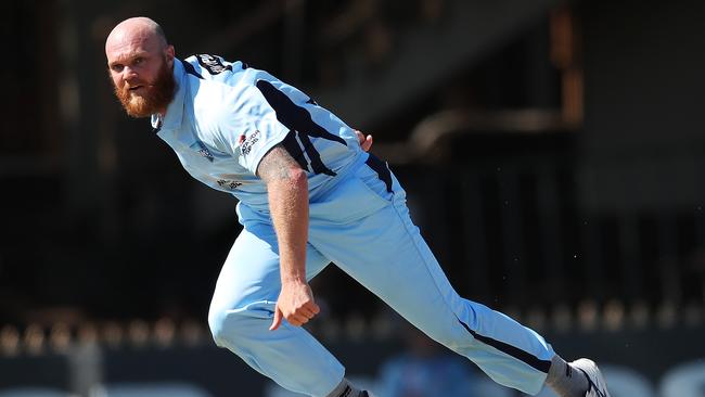 Doug Bollinger in action for NSW Blues. Picture: Phil Hillyard