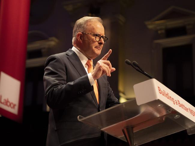 Mr Albanese addressing the delegates. Picture: NewsWire