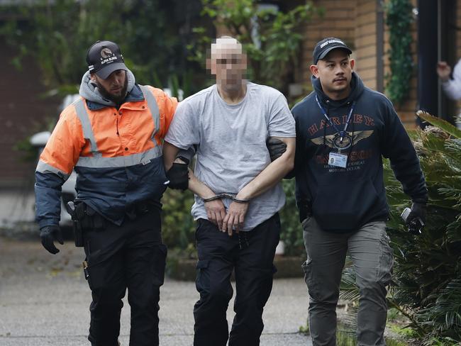 WEEKEND TELEGRAPH 13TH AUGUST 2024Pictured in the Blacktown area in Western Sydney are members of the Blacktown Police Domestic Violence team Constable John Trinnie and Senior Constable Asante Decena conducting an arrest after the perpetrator breached an AVO placed on him after many reports against him of domestic violence and AVO breaches.Picture: Richard Dobson